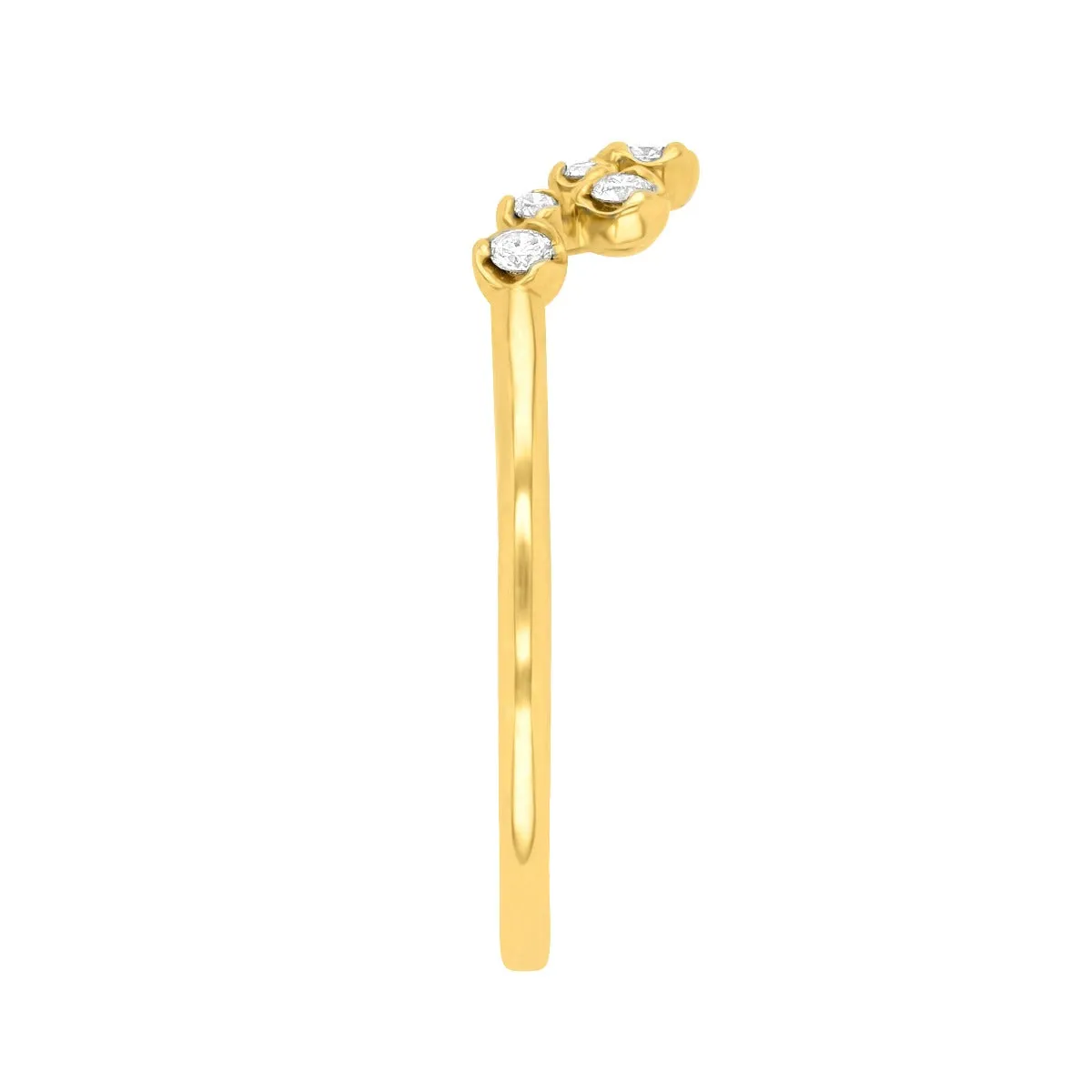 0.45ct Rose Cut Salt and Pepper Diamond Tiara Ring Set | 18K Yellow Gold