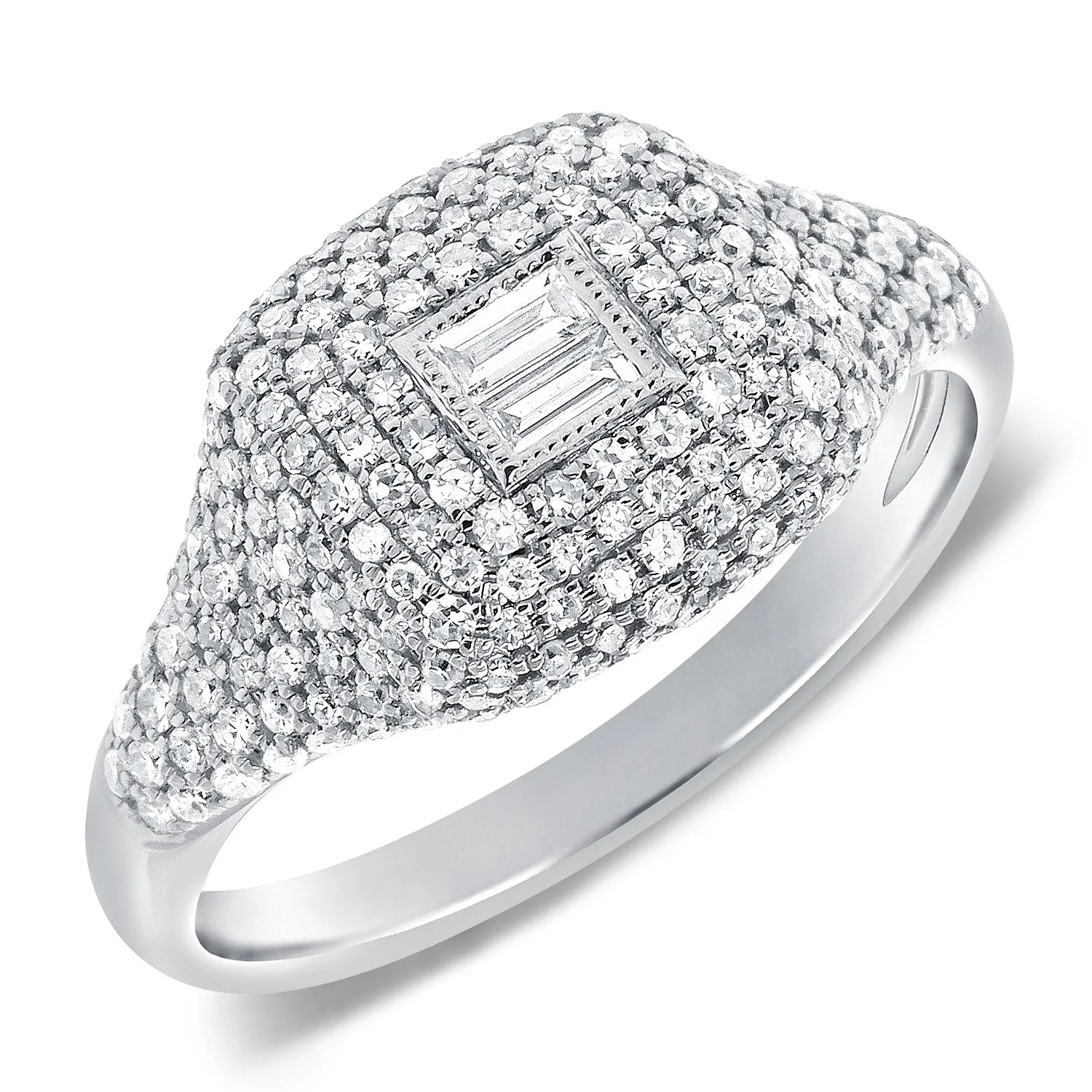 14k Gold & Diamond Pinky Ring - 0.52ct