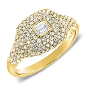 14k Gold & Diamond Pinky Ring - 0.52ct