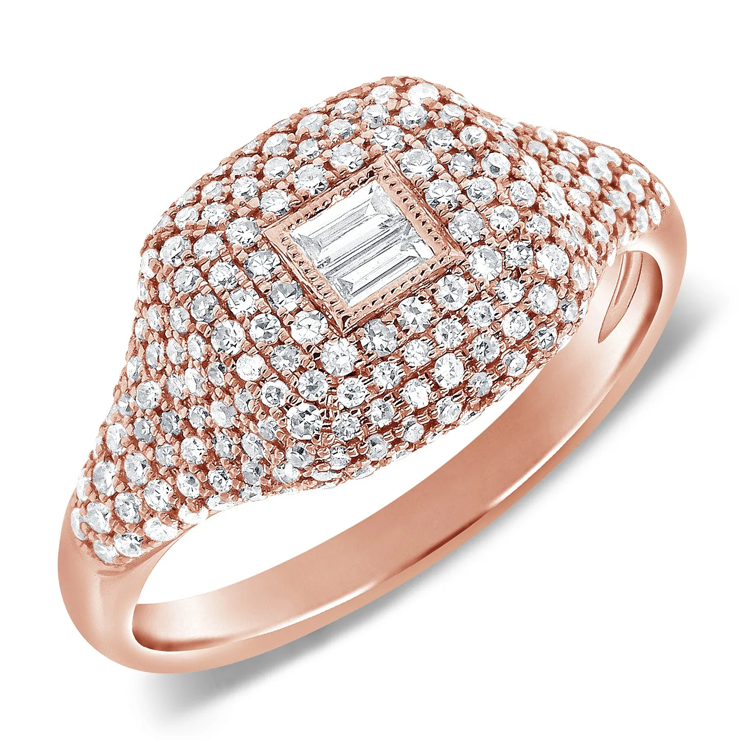 14k Gold & Diamond Pinky Ring - 0.52ct