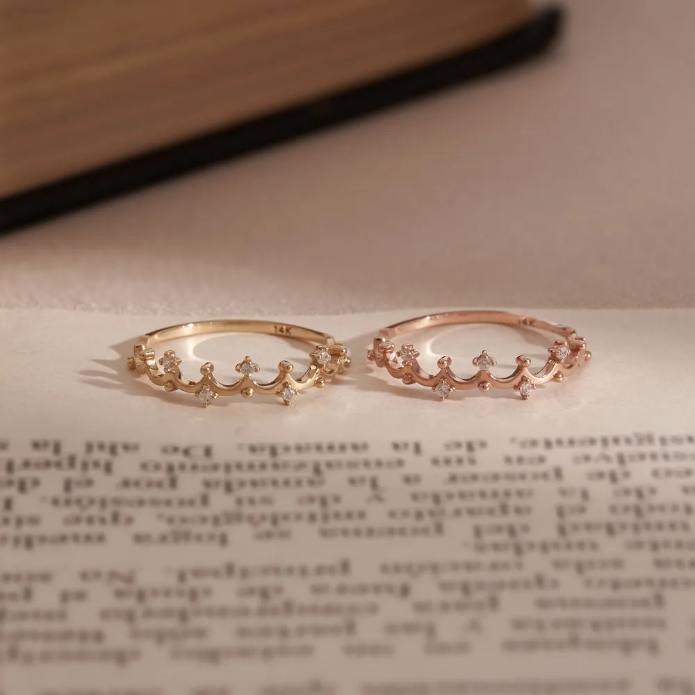 [14K Gold] Tiara Ring