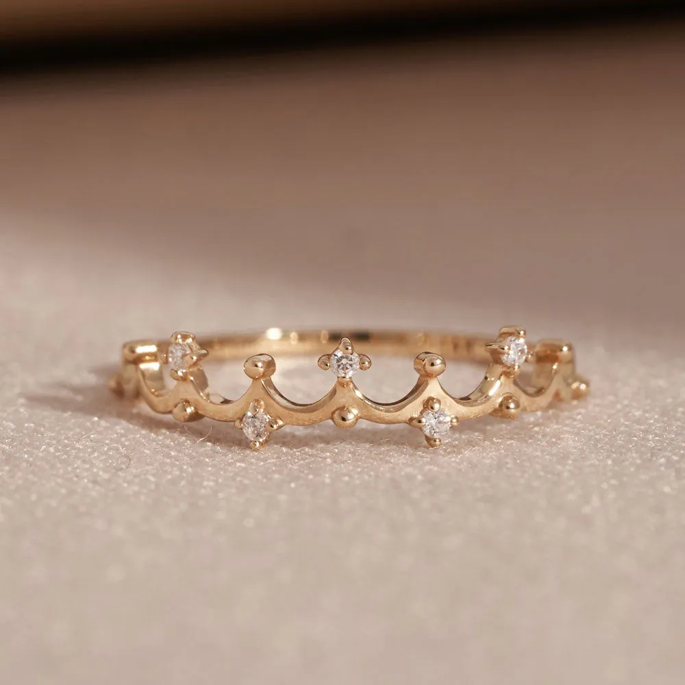 [14K Gold] Tiara Ring