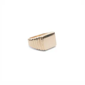 14k Pyramid Signet Ring