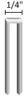 1/4"x3/4" Narrow Crown Staple  Electrogalvanized (4,000 Pieces)