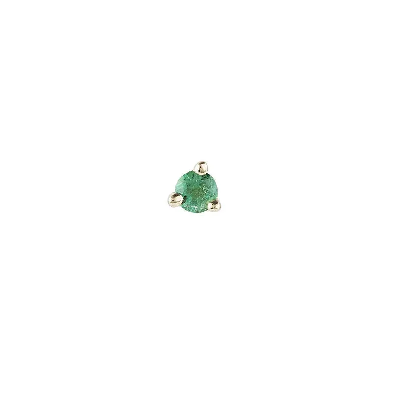 1.5 mm Emerald Dot Stud (Single) (ready to ship option)*