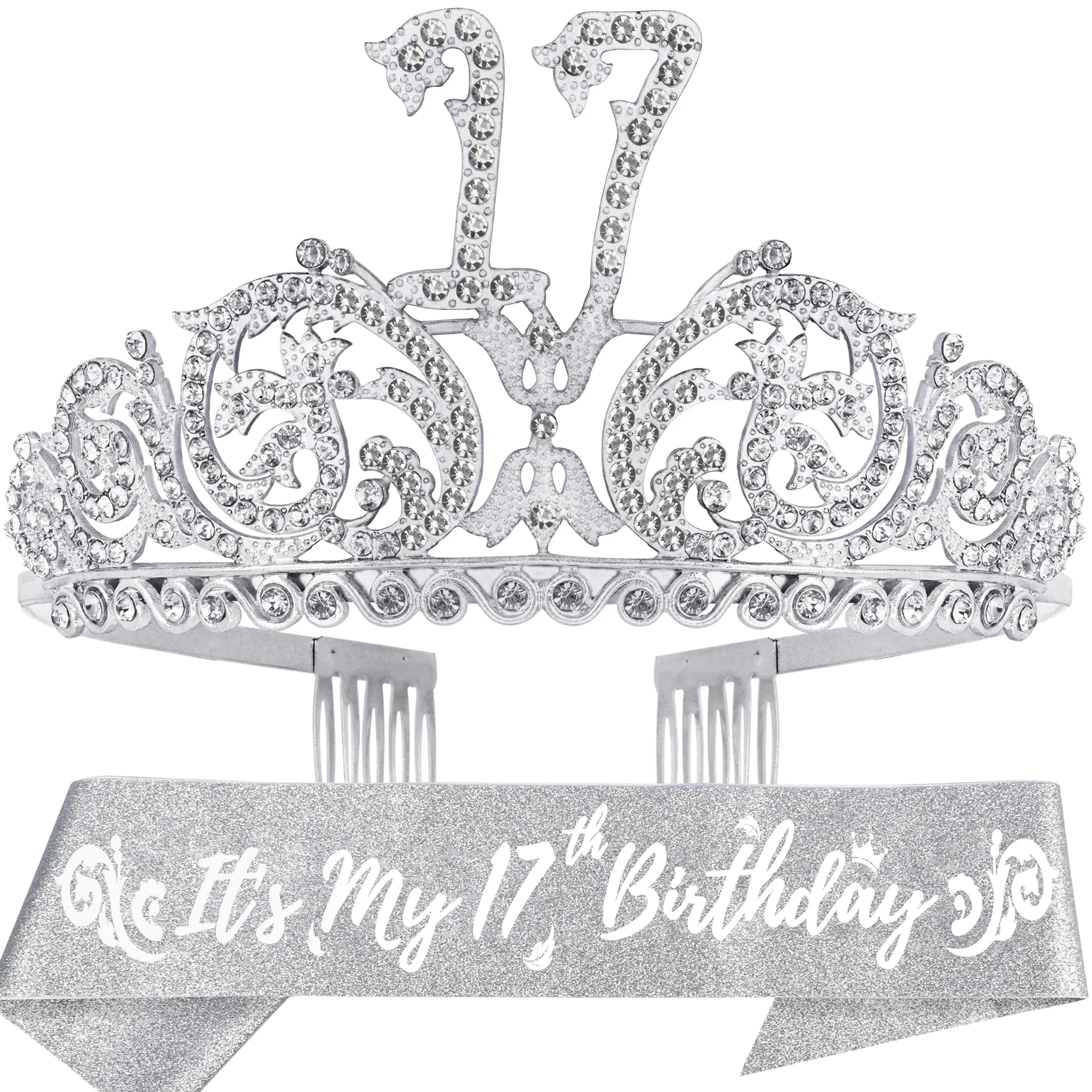17th Birthday, 17th Birthday Gifts for Girls, 17th Birthday Tiara and Sash, 17th Birthday