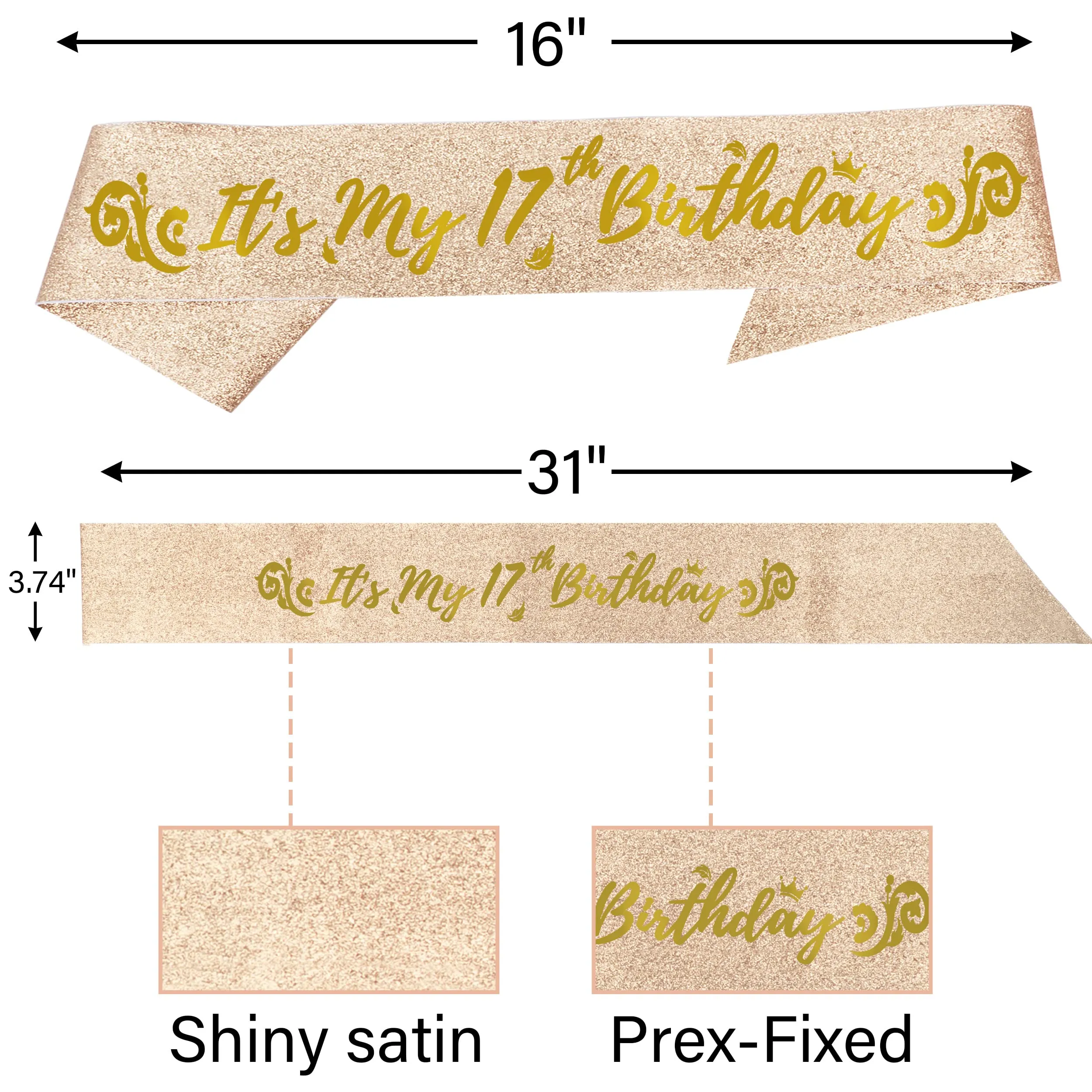17th Birthday, 17th Birthday Gifts for Girls, 17th Birthday Tiara and Sash, 17th Birthday