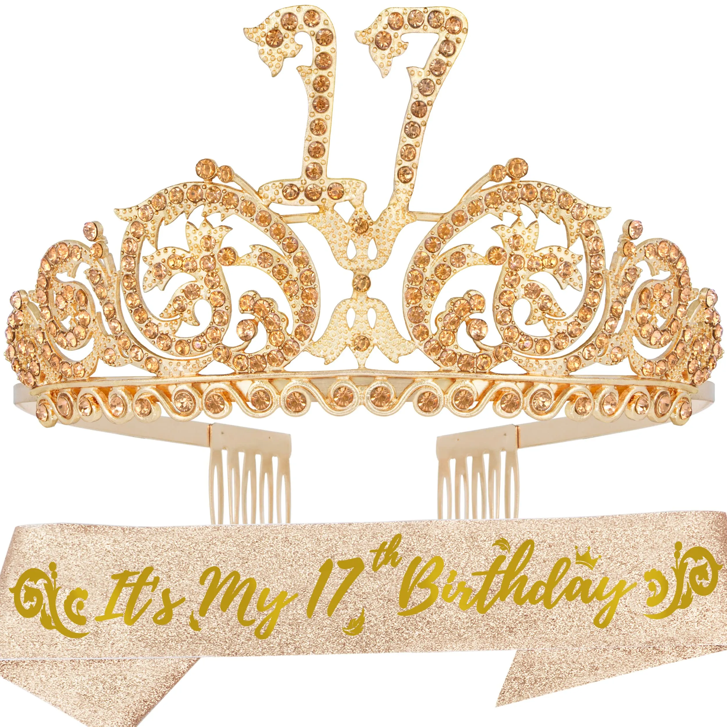 17th Birthday, 17th Birthday Gifts for Girls, 17th Birthday Tiara and Sash, 17th Birthday