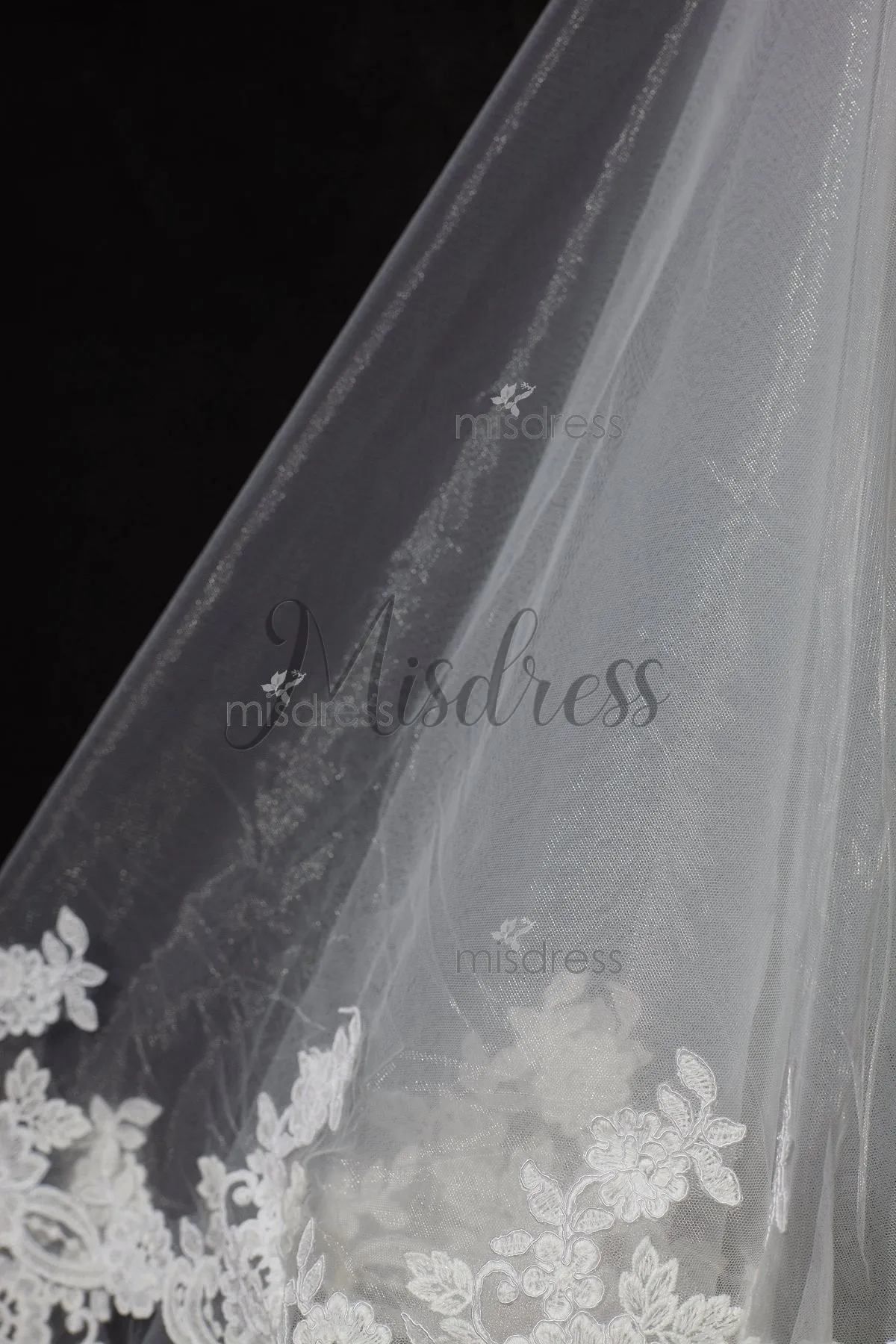 2 Layers Elbow Length Lace Wedding Veil