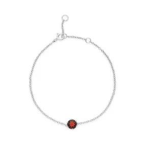 925er Sterlingsilber Granat Armband
