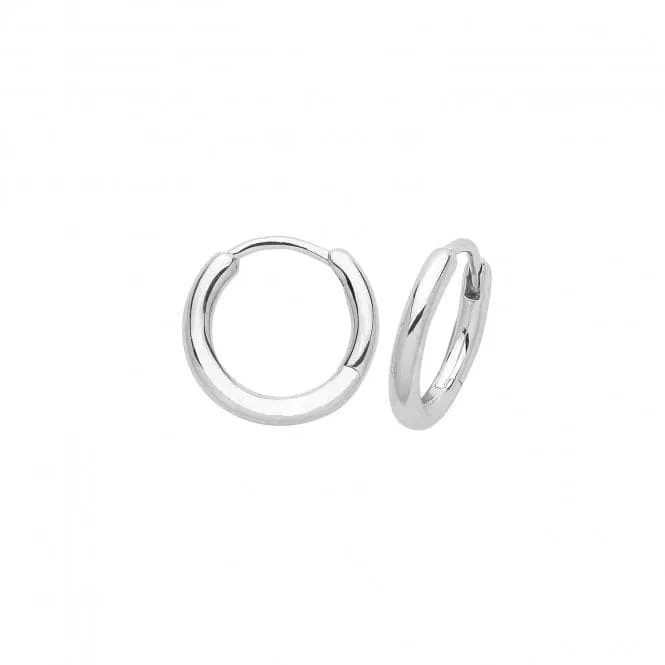 Acotis Silver Earrings Rhodium Plated Clicker G51308