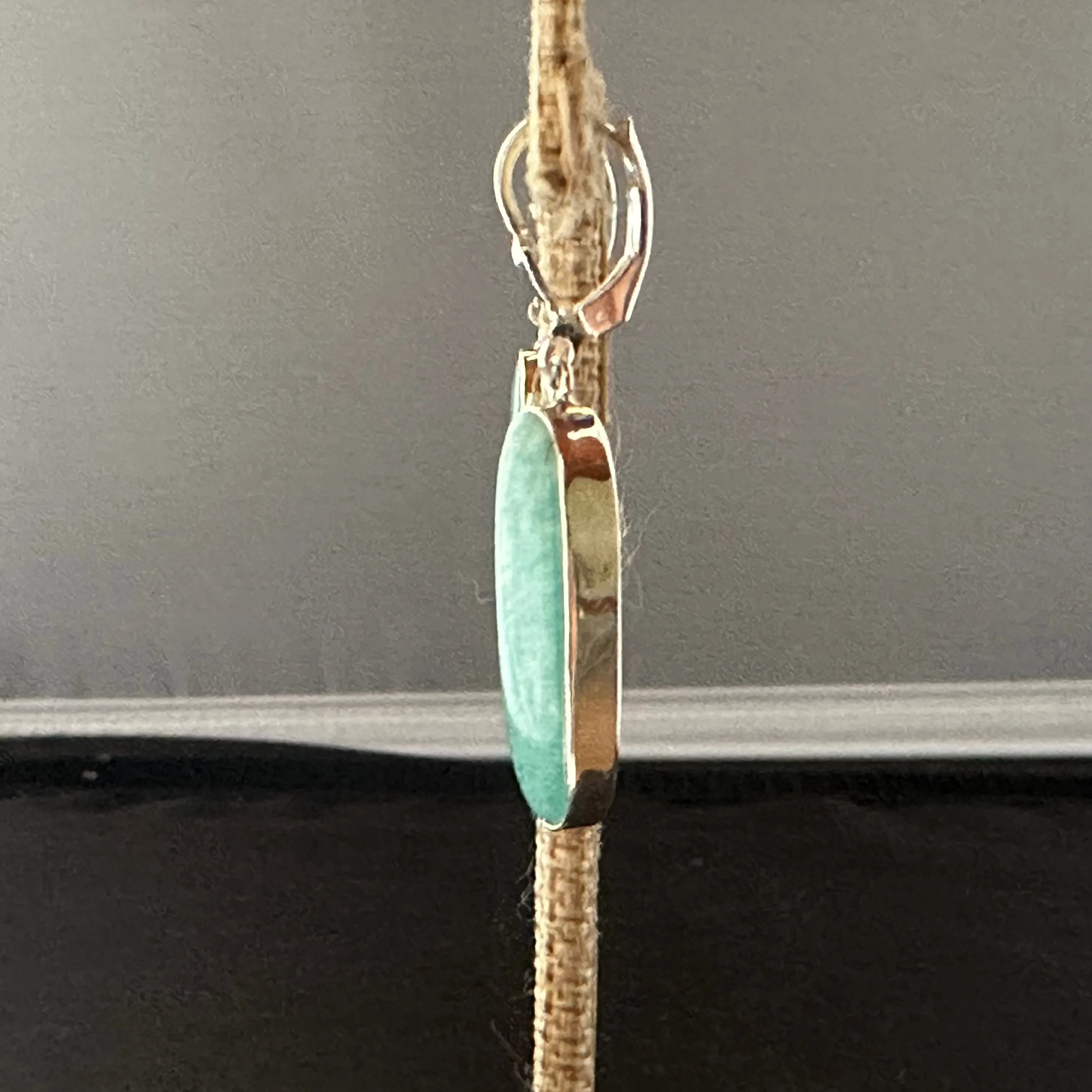 Amazonite Dangle Earrings Pierced Sterling Silver