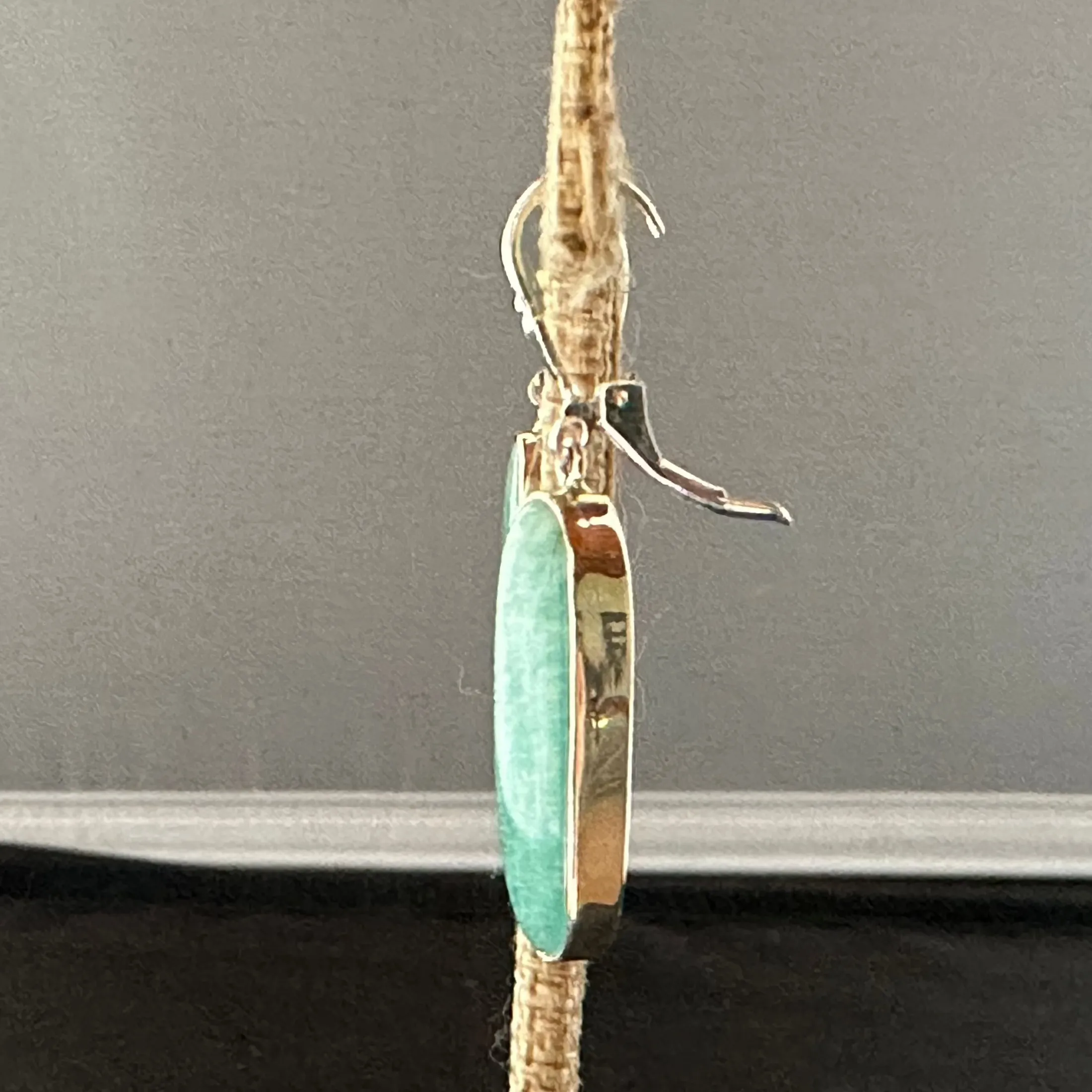 Amazonite Dangle Earrings Pierced Sterling Silver