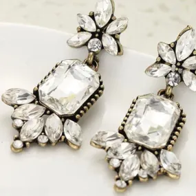 Annalise Art Deco Antique Gold/Silver & CZ Dangle