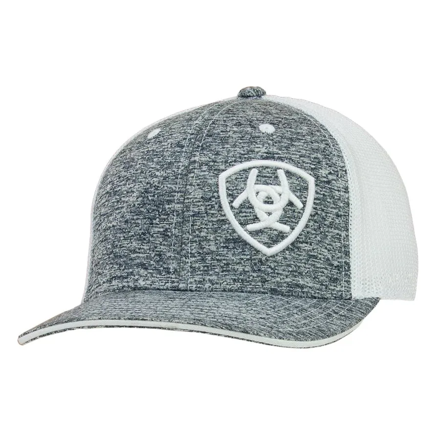 Ariat Heather Gray Shield Logo Flexfit SnapBack