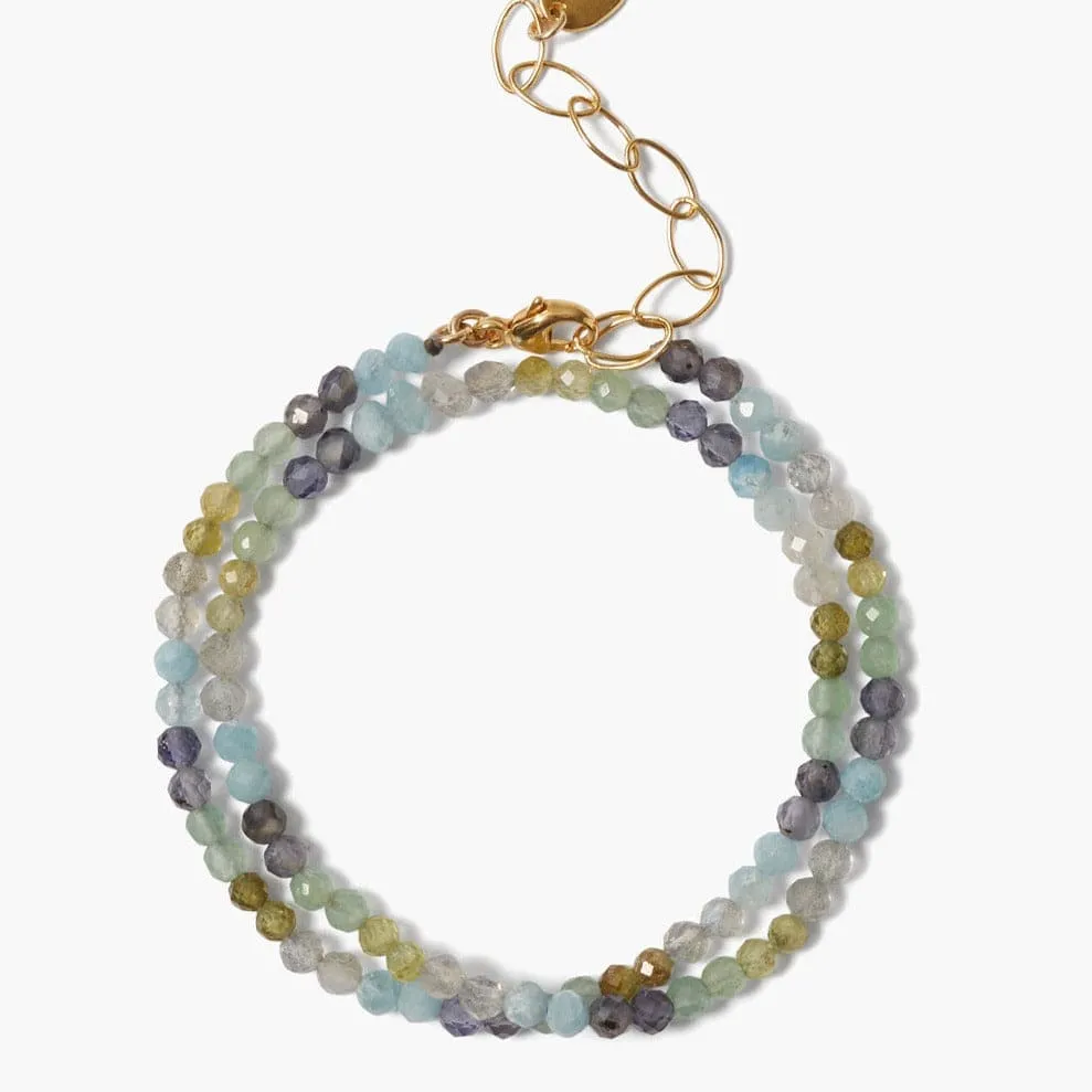 Aurora Wrap Bracelet Green Mix