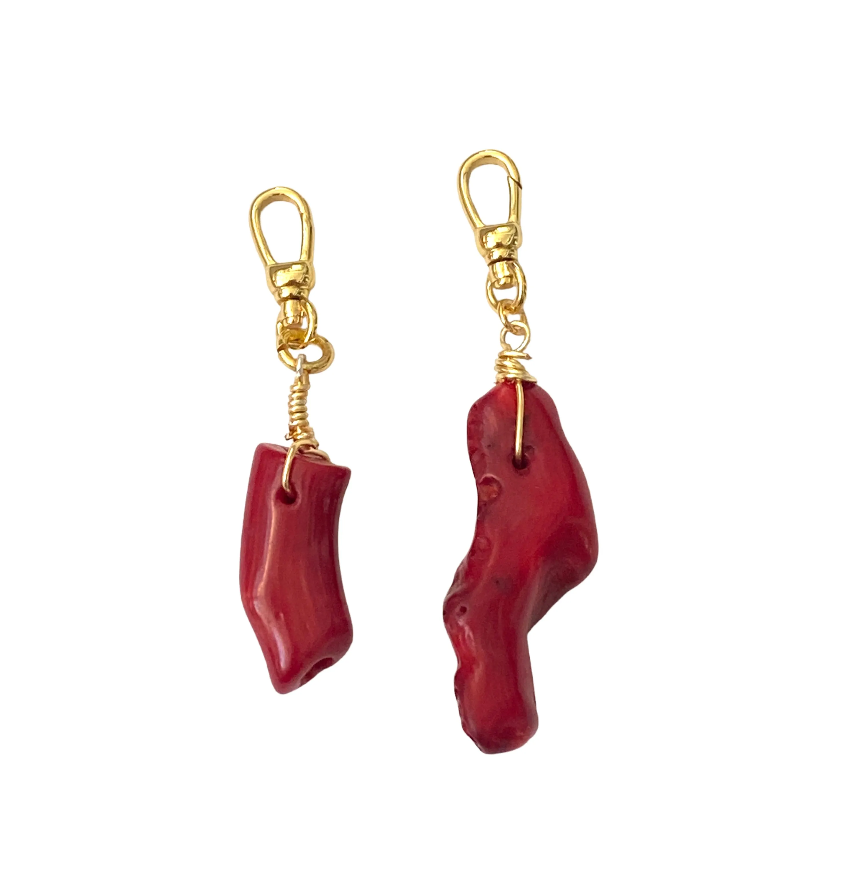Baroque Coral  Irregular Charms
