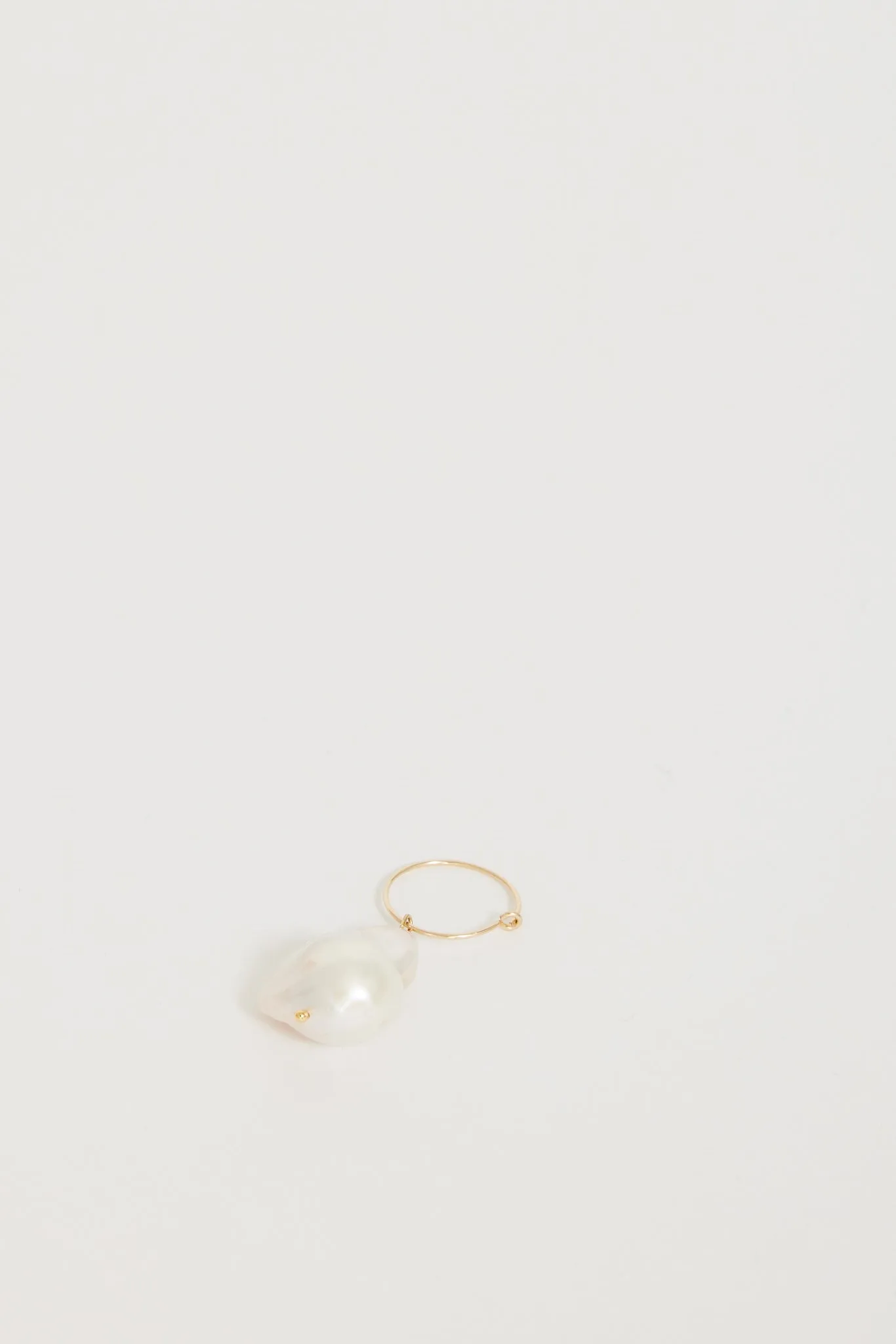 Baroque Drop Single Earring Gold
