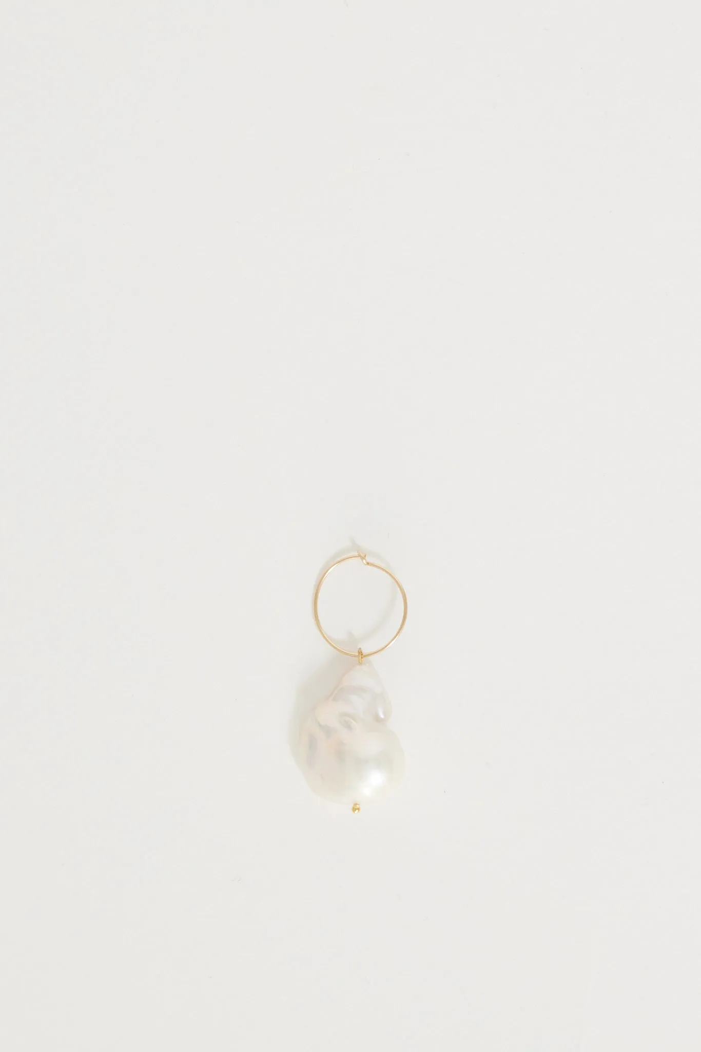 Baroque Drop Single Earring Gold