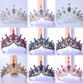 Baroque Vintage Times Crystal Bridal Tiara-Crown for Pageant-Princess-Bride-Quinceanera