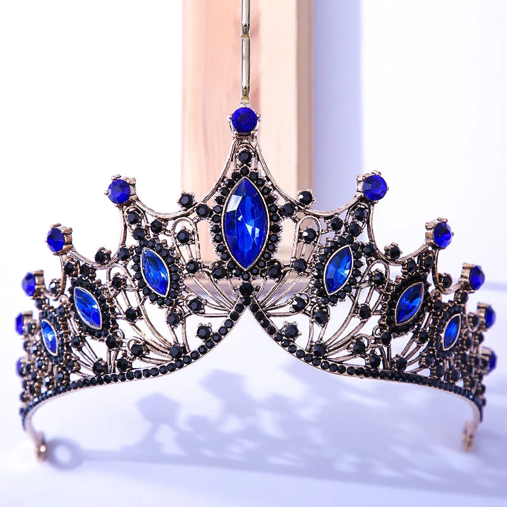 Baroque Vintage Times Crystal Bridal Tiara-Crown for Pageant-Princess-Bride-Quinceanera