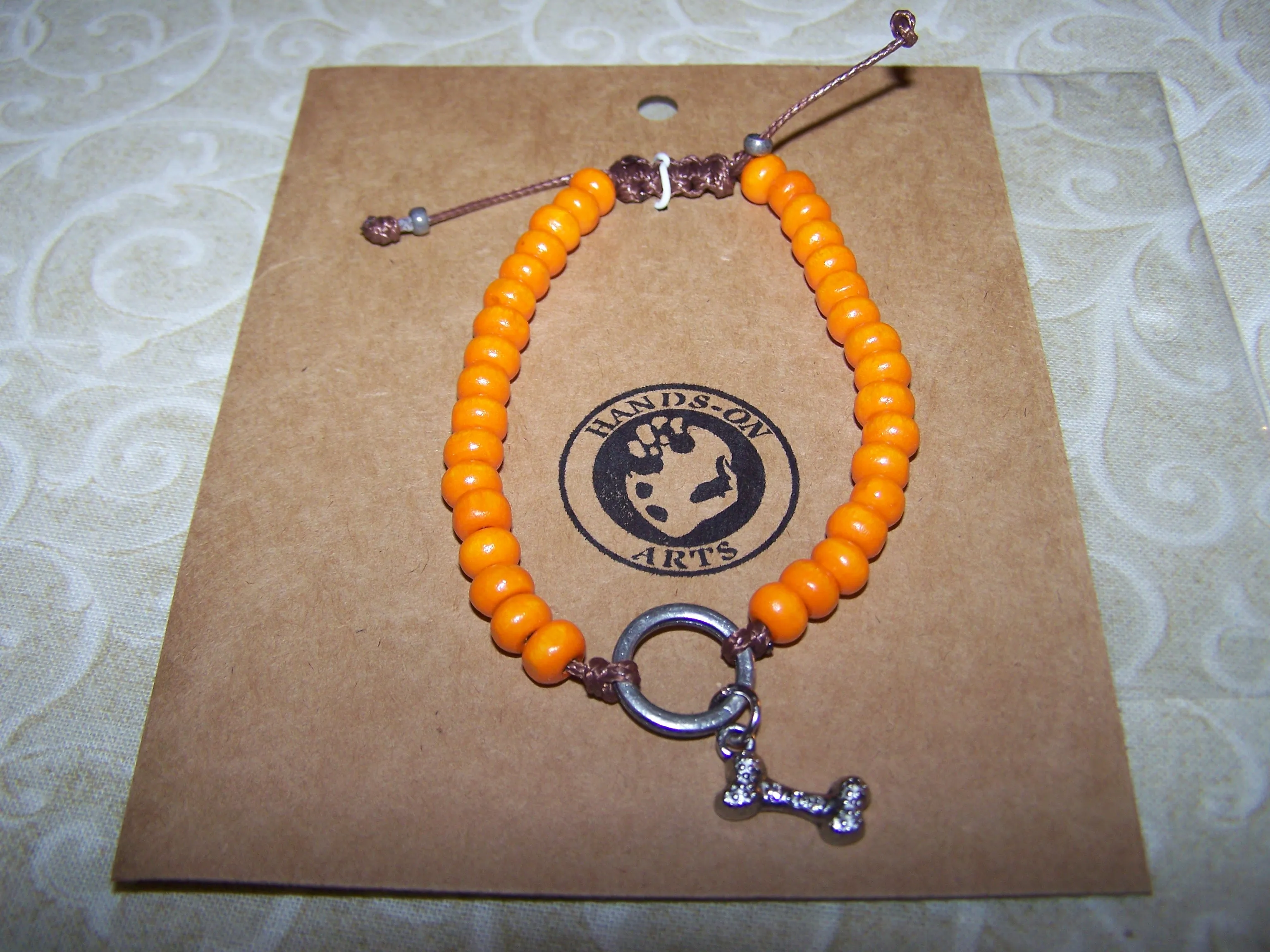 Beaded Bracelet with Dog Lover Charm