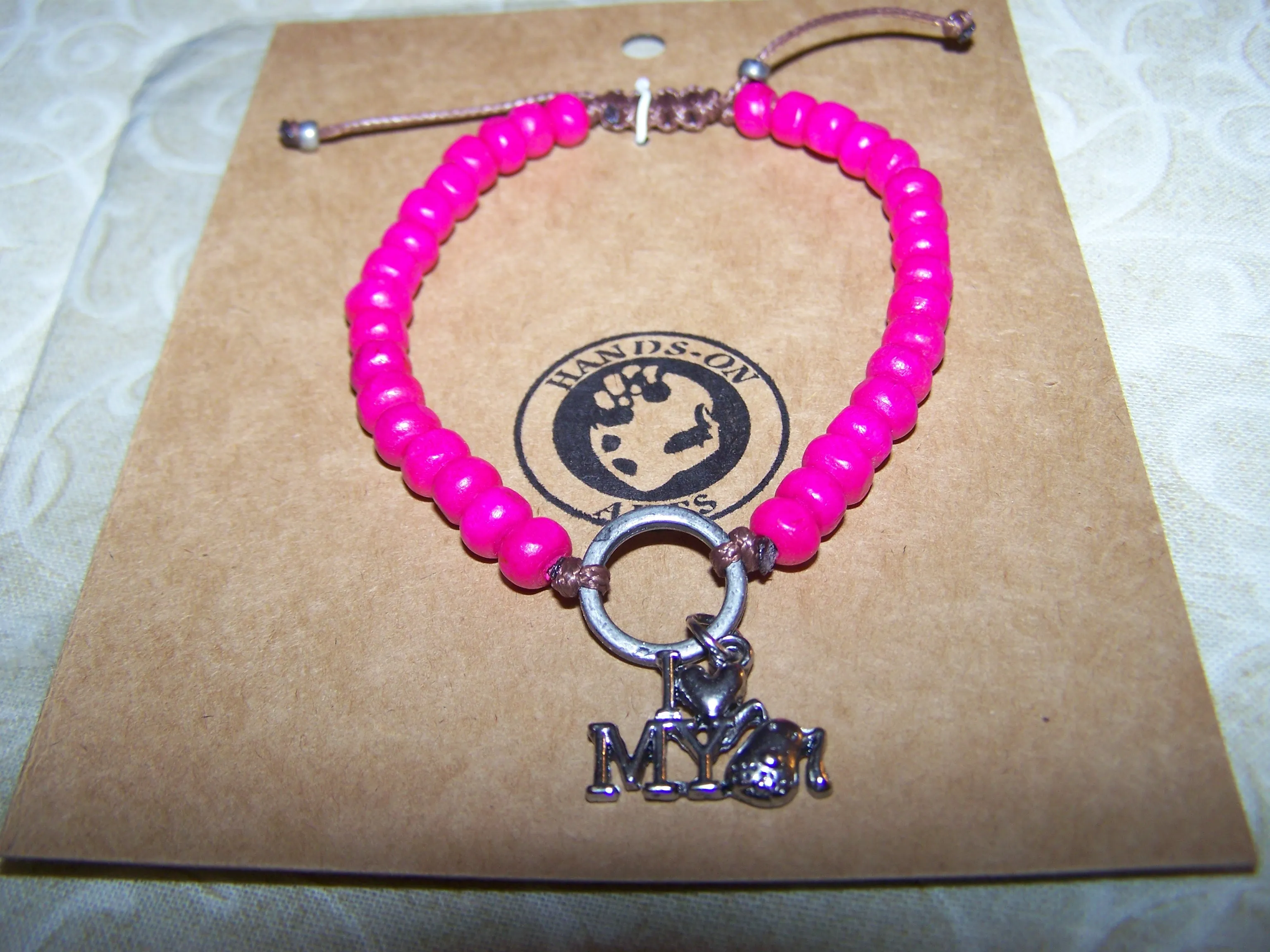 Beaded Bracelet with Dog Lover Charm