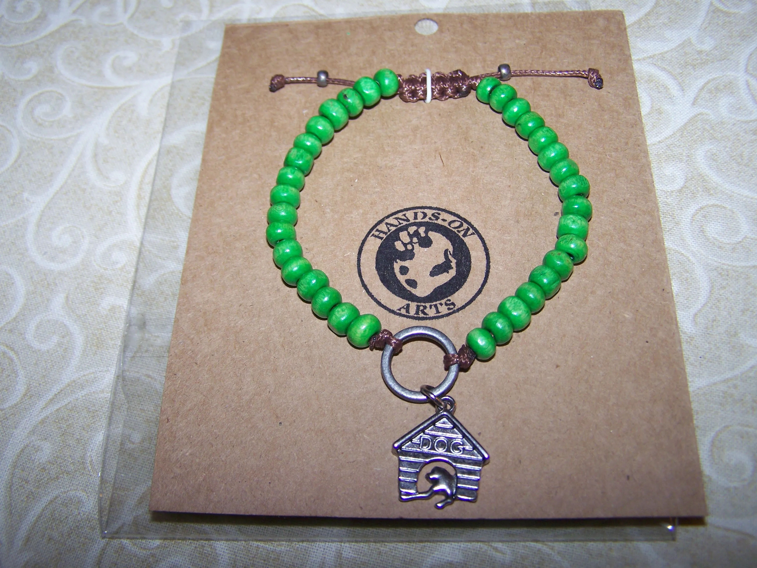 Beaded Bracelet with Dog Lover Charm