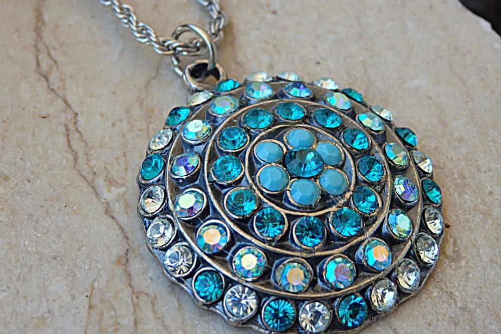 Blue bridal necklace