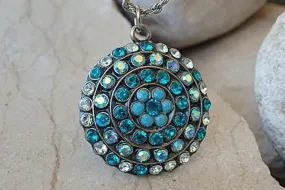 Blue bridal necklace