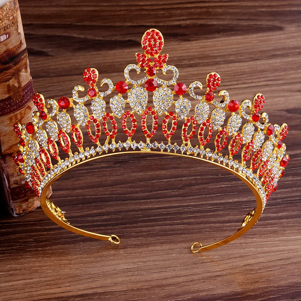 Bride Baroque Large Crown Rhinestone Hair Accessory Queen Luxury Crown Wedding Headdress Accessories