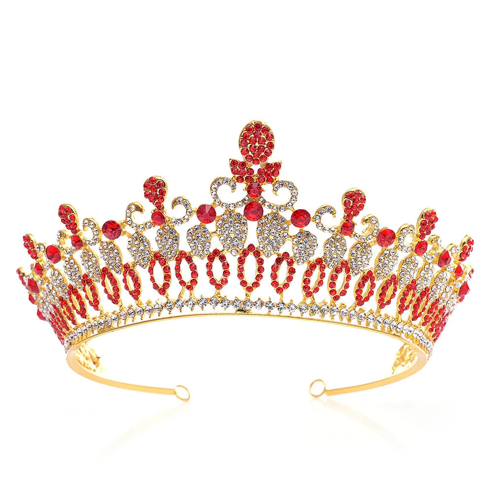 Bride Baroque Large Crown Rhinestone Hair Accessory Queen Luxury Crown Wedding Headdress Accessories