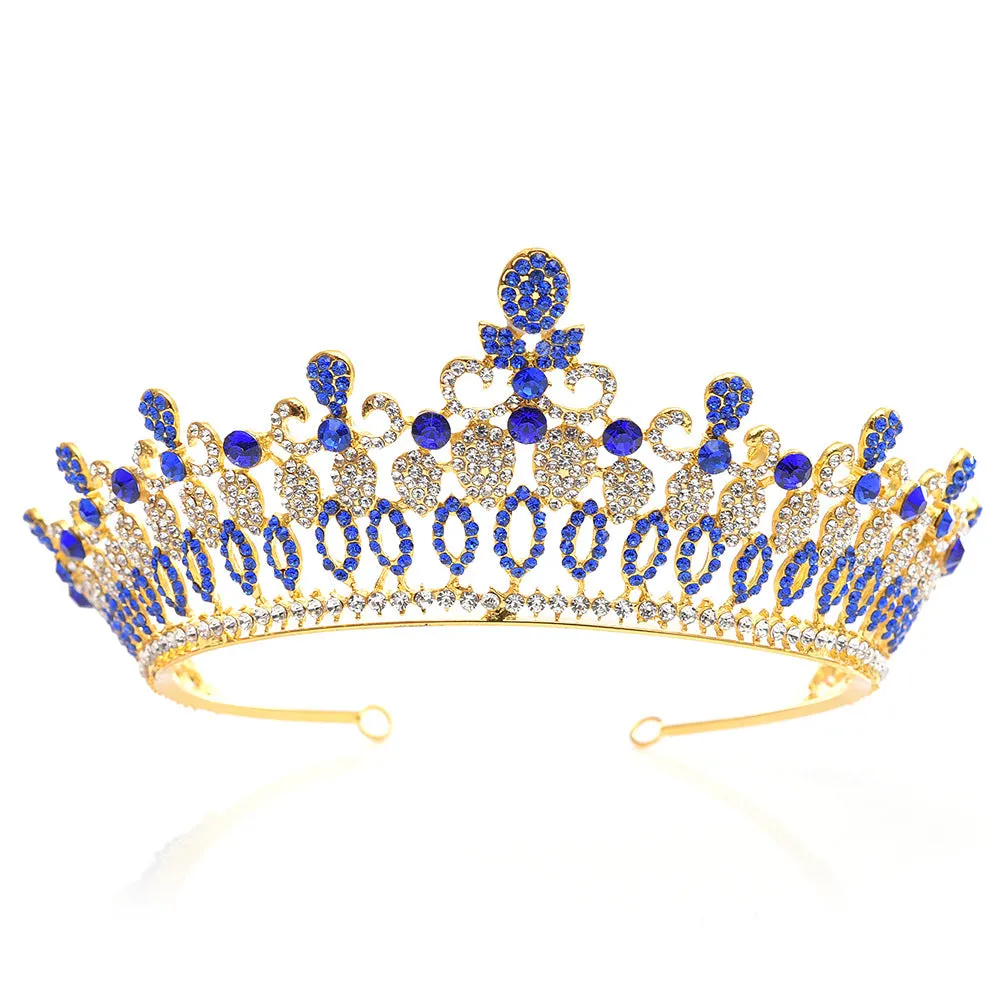 Bride Baroque Large Crown Rhinestone Hair Accessory Queen Luxury Crown Wedding Headdress Accessories