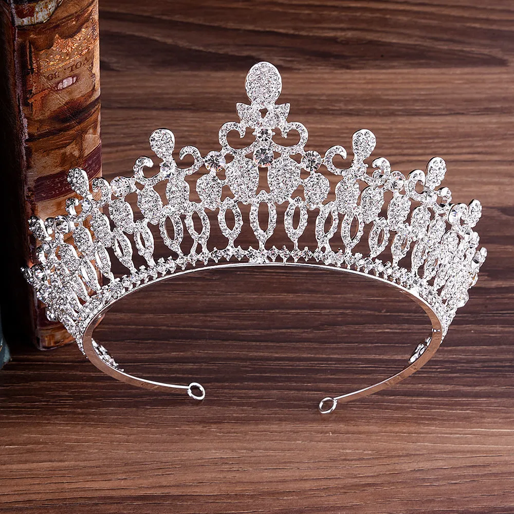 Bride Baroque Large Crown Rhinestone Hair Accessory Queen Luxury Crown Wedding Headdress Accessories