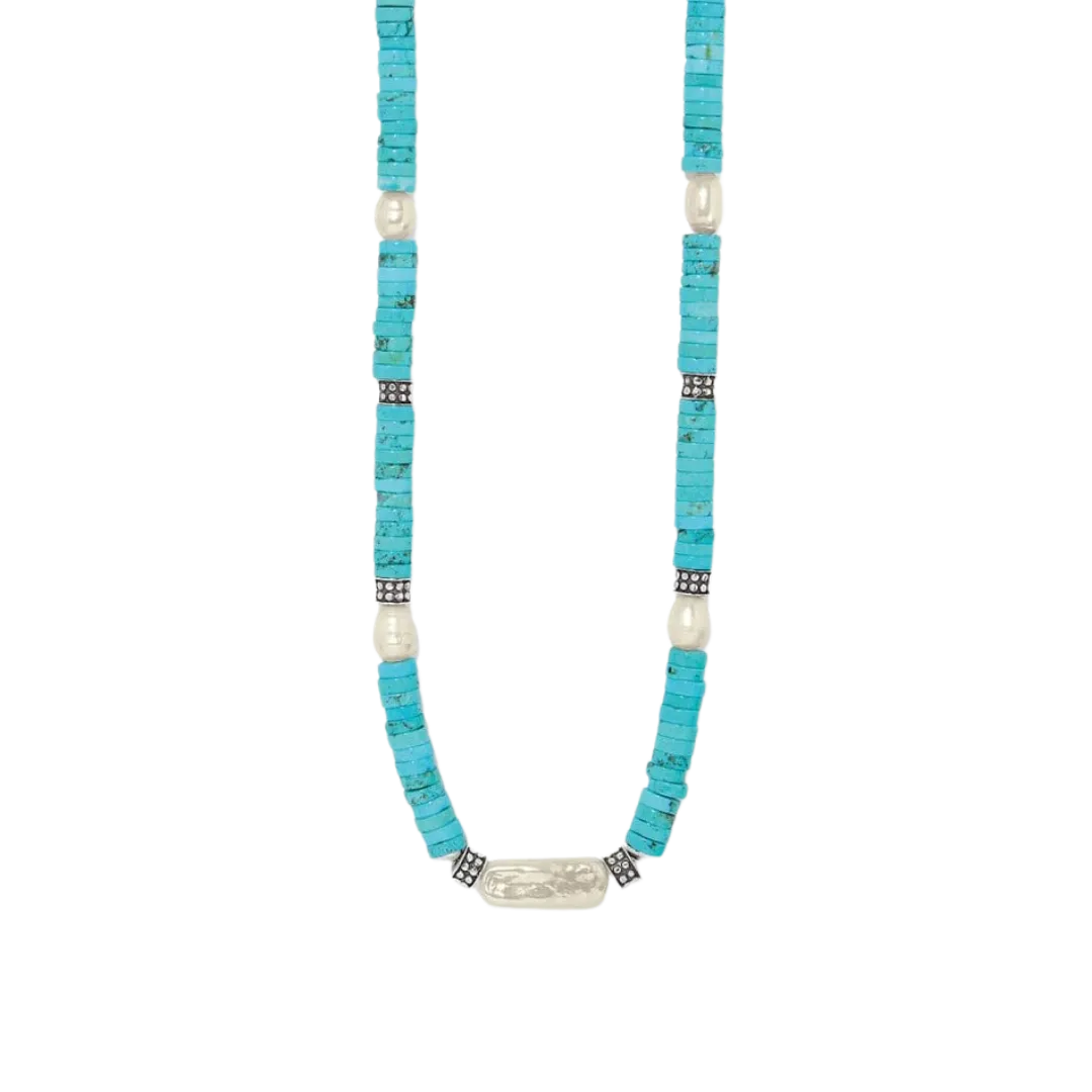 Brighton Women's Pebble Pearl Coast Silver Necklace