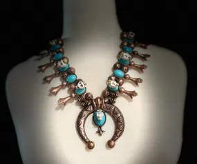 Calavera Squash Blossom Necklace