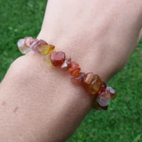 Carnelian Bracelet | Orange Crystal Healing Stone Bracelet