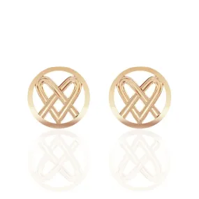 Celtic Saltire Heart Earrings