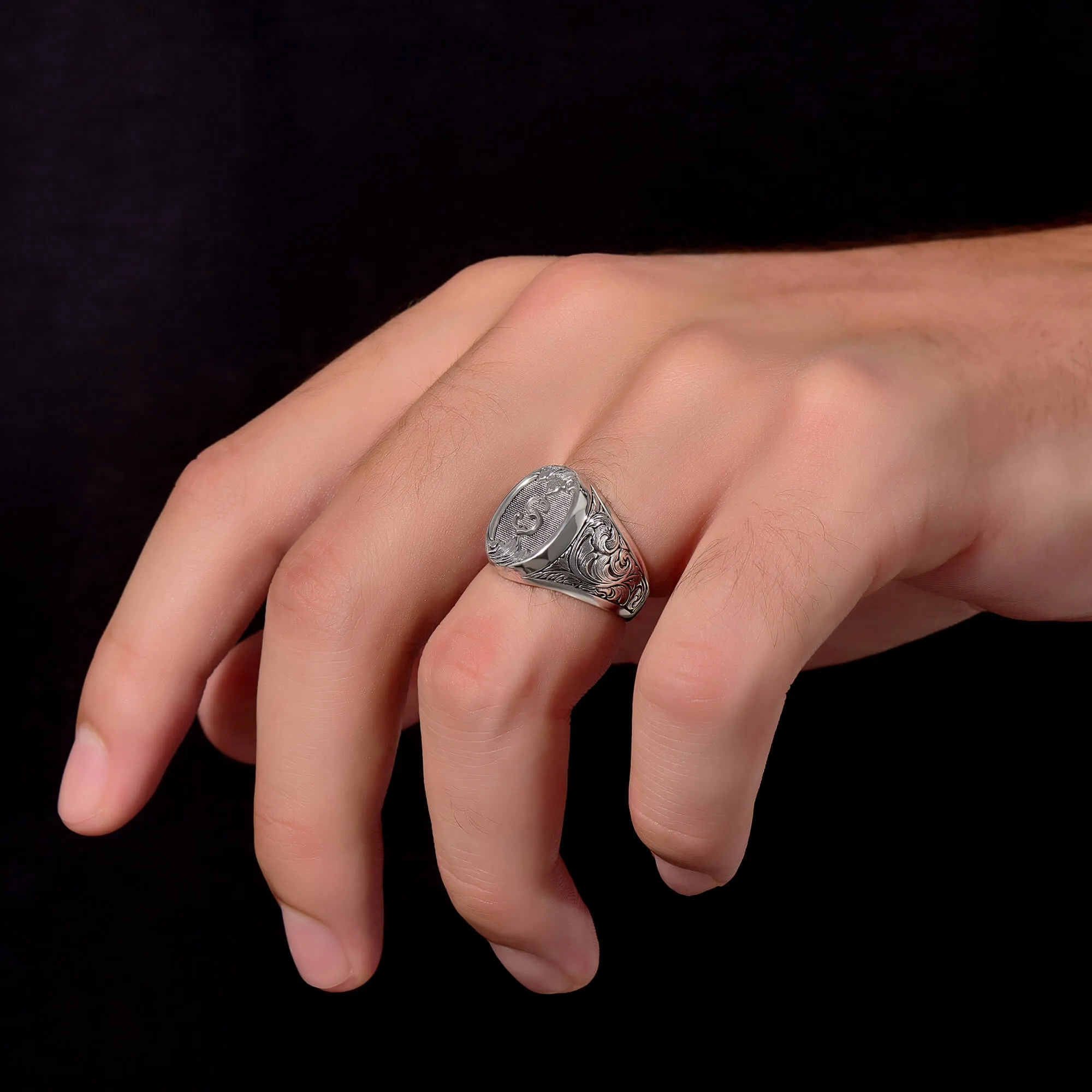 Classic Statement Signet Ring in Silver