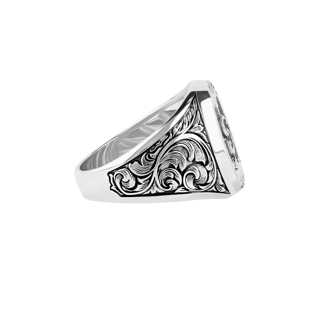 Classic Statement Signet Ring in Silver