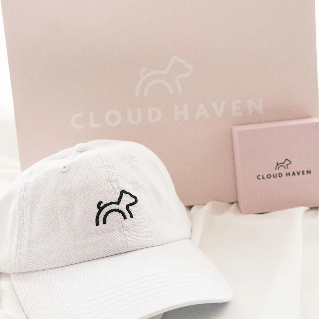 Cloud Haven Logo Baseball Cap White