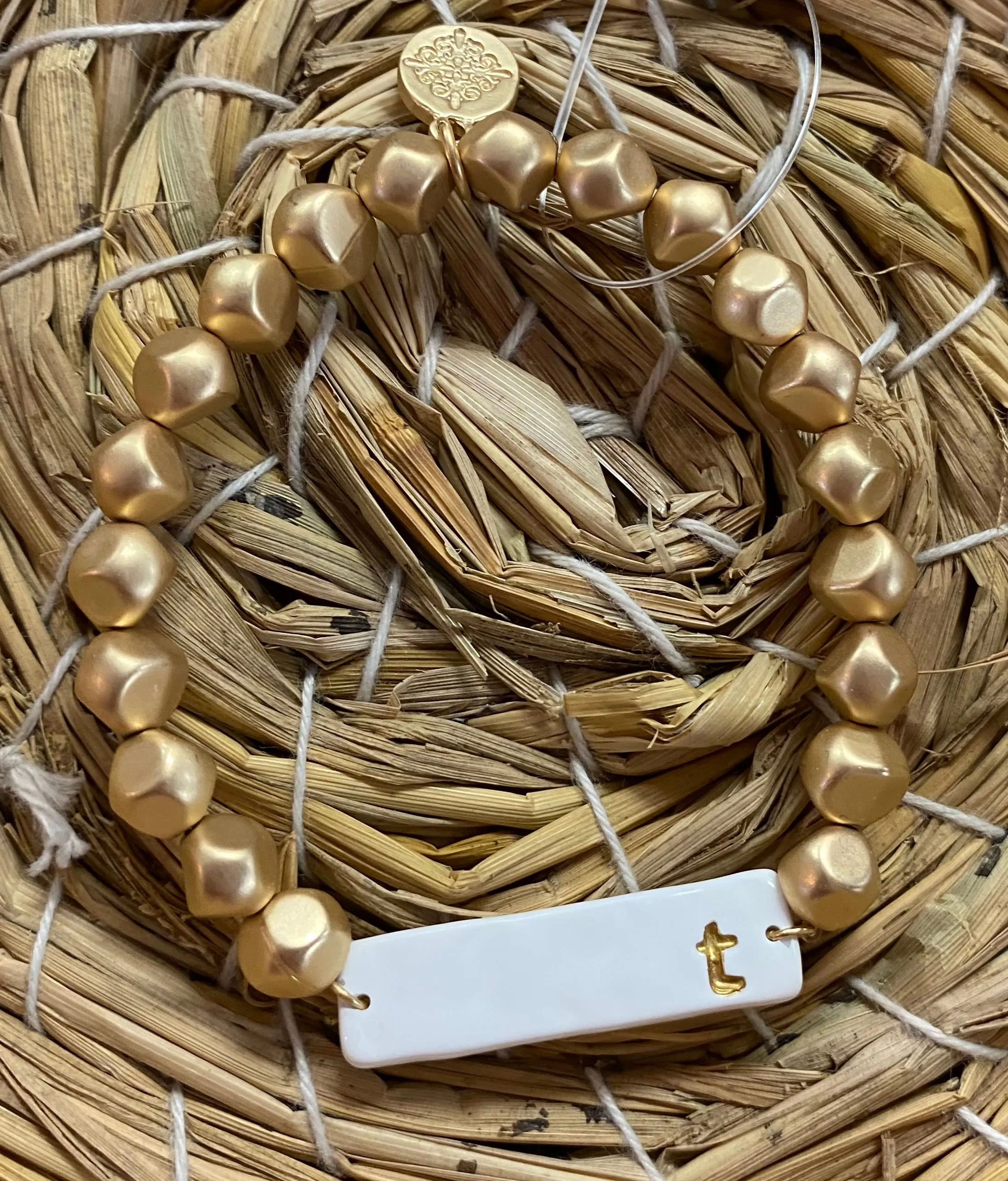 Color Initial Bracelet