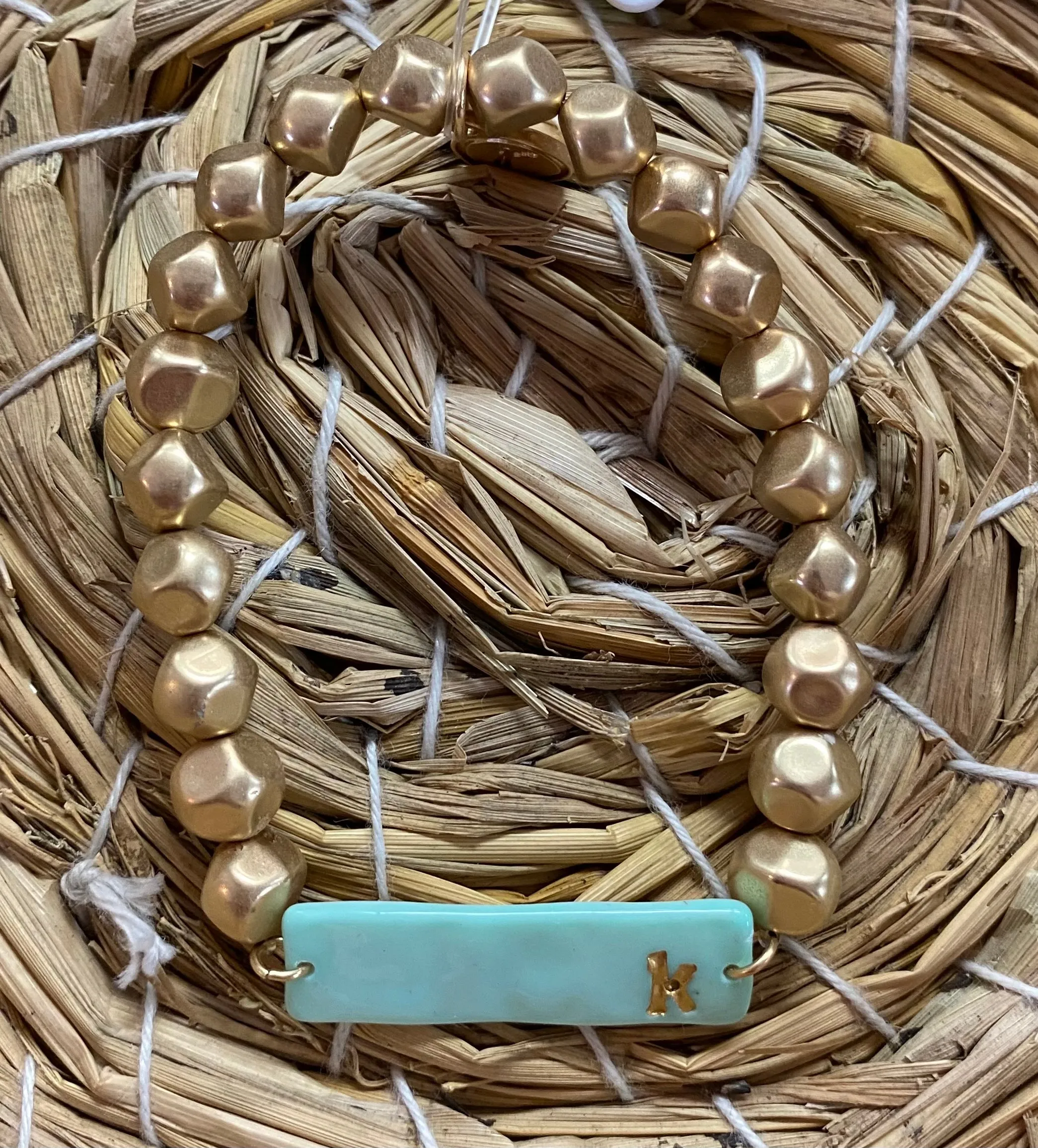 Color Initial Bracelet