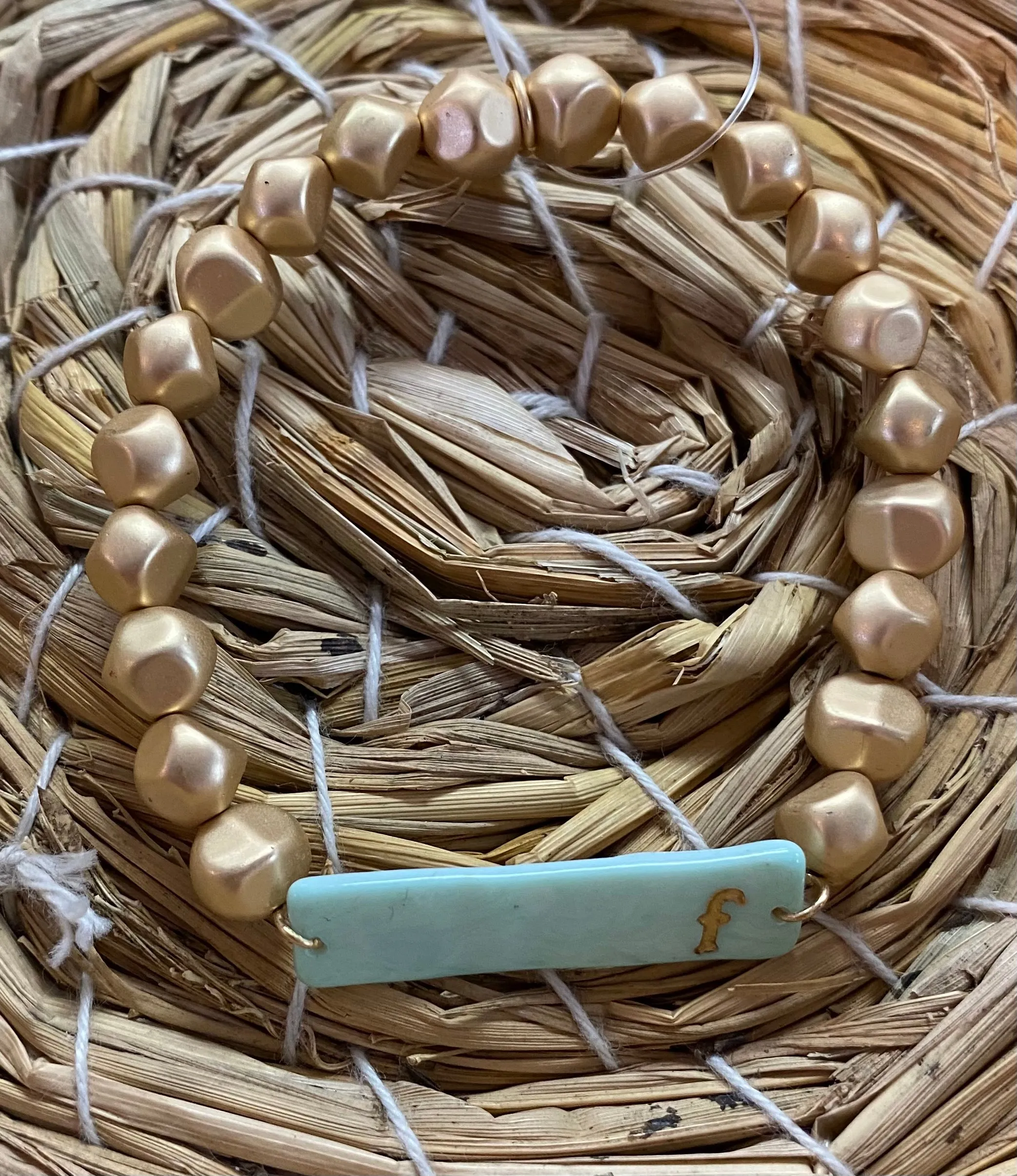 Color Initial Bracelet