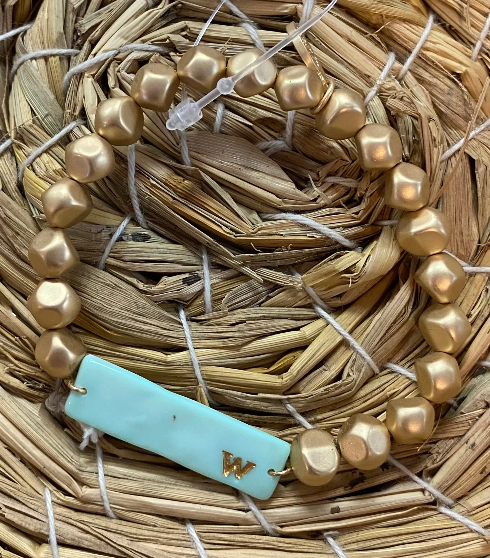 Color Initial Bracelet