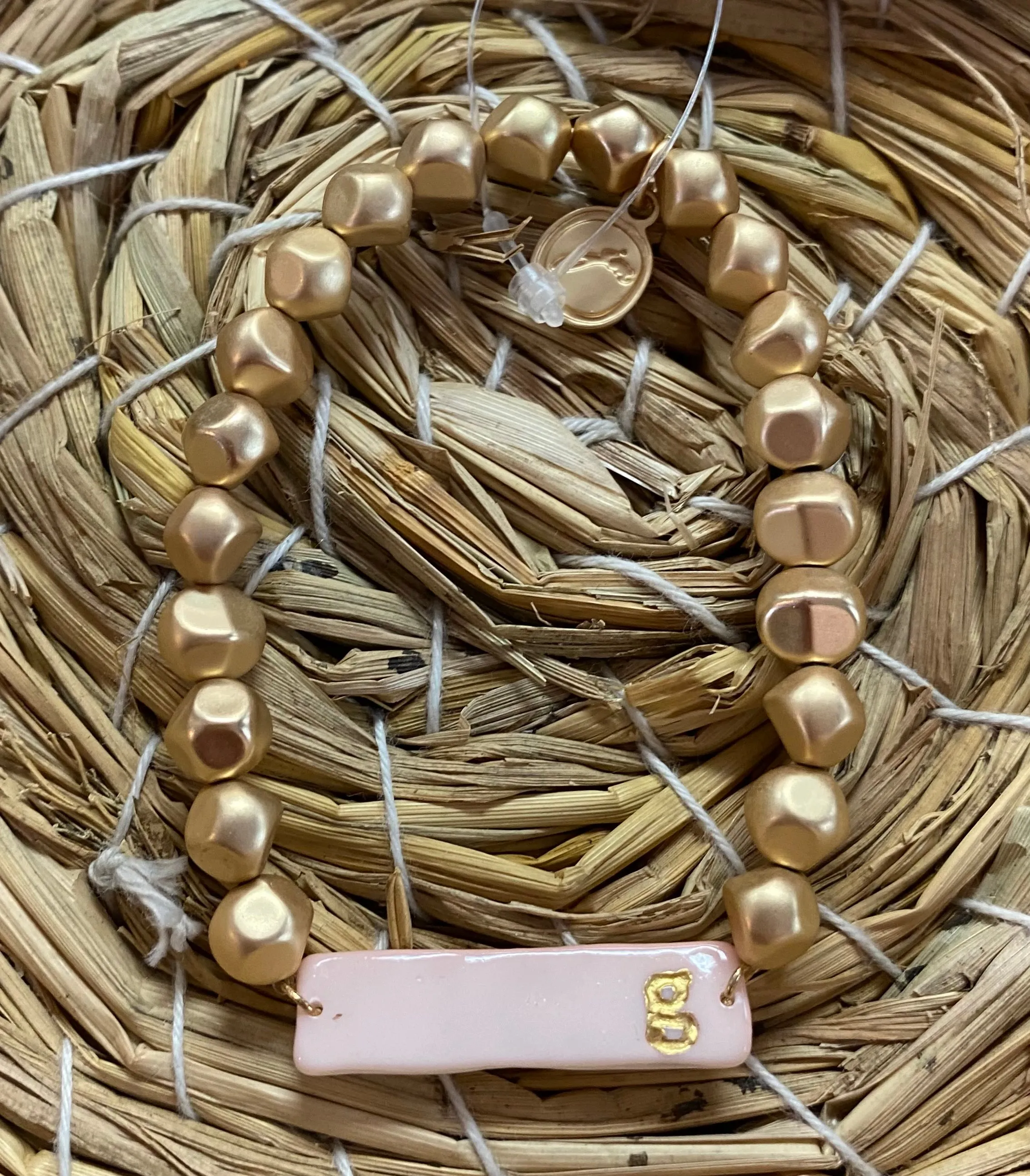 Color Initial Bracelet