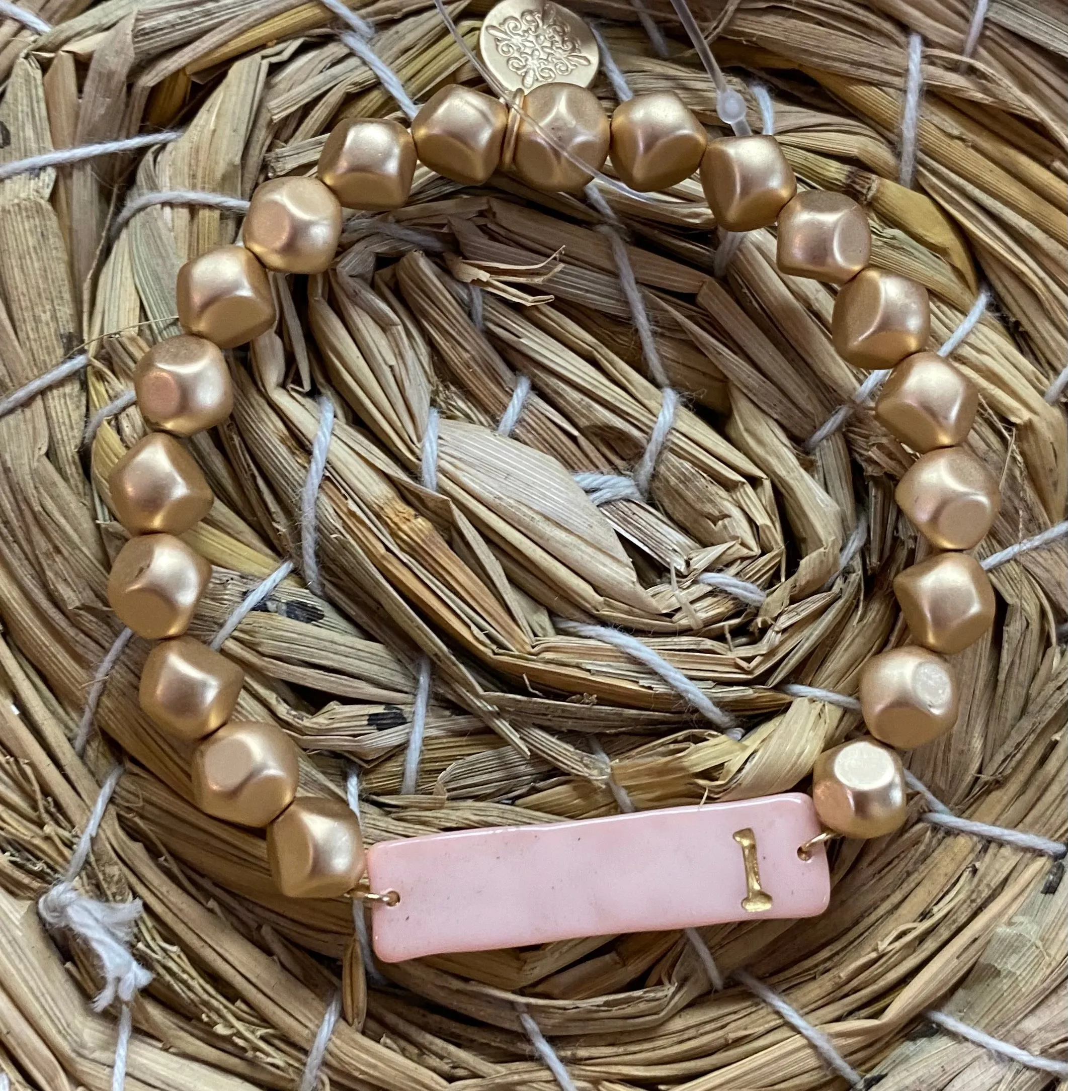Color Initial Bracelet