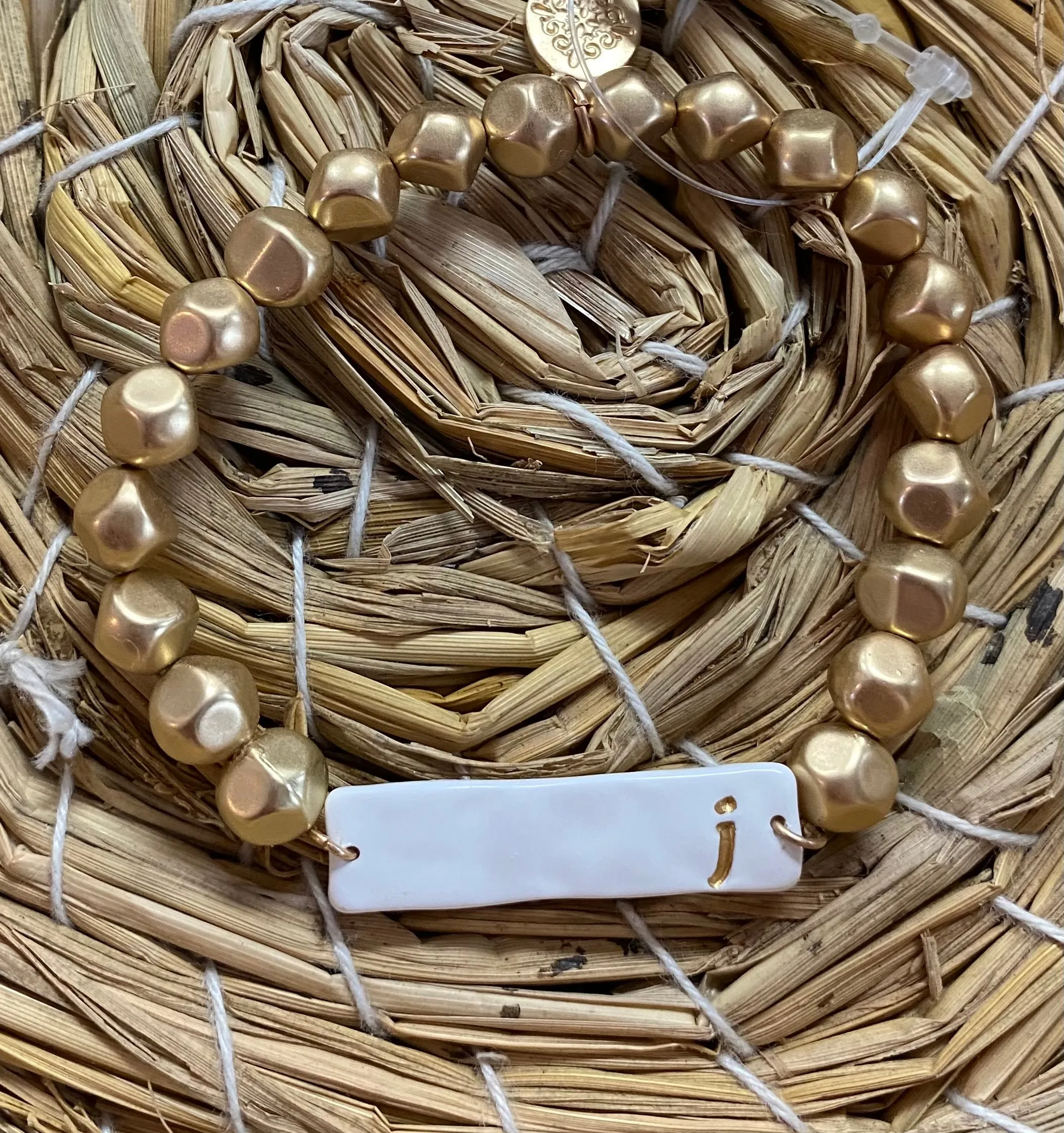 Color Initial Bracelet