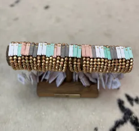 Color Initial Bracelet
