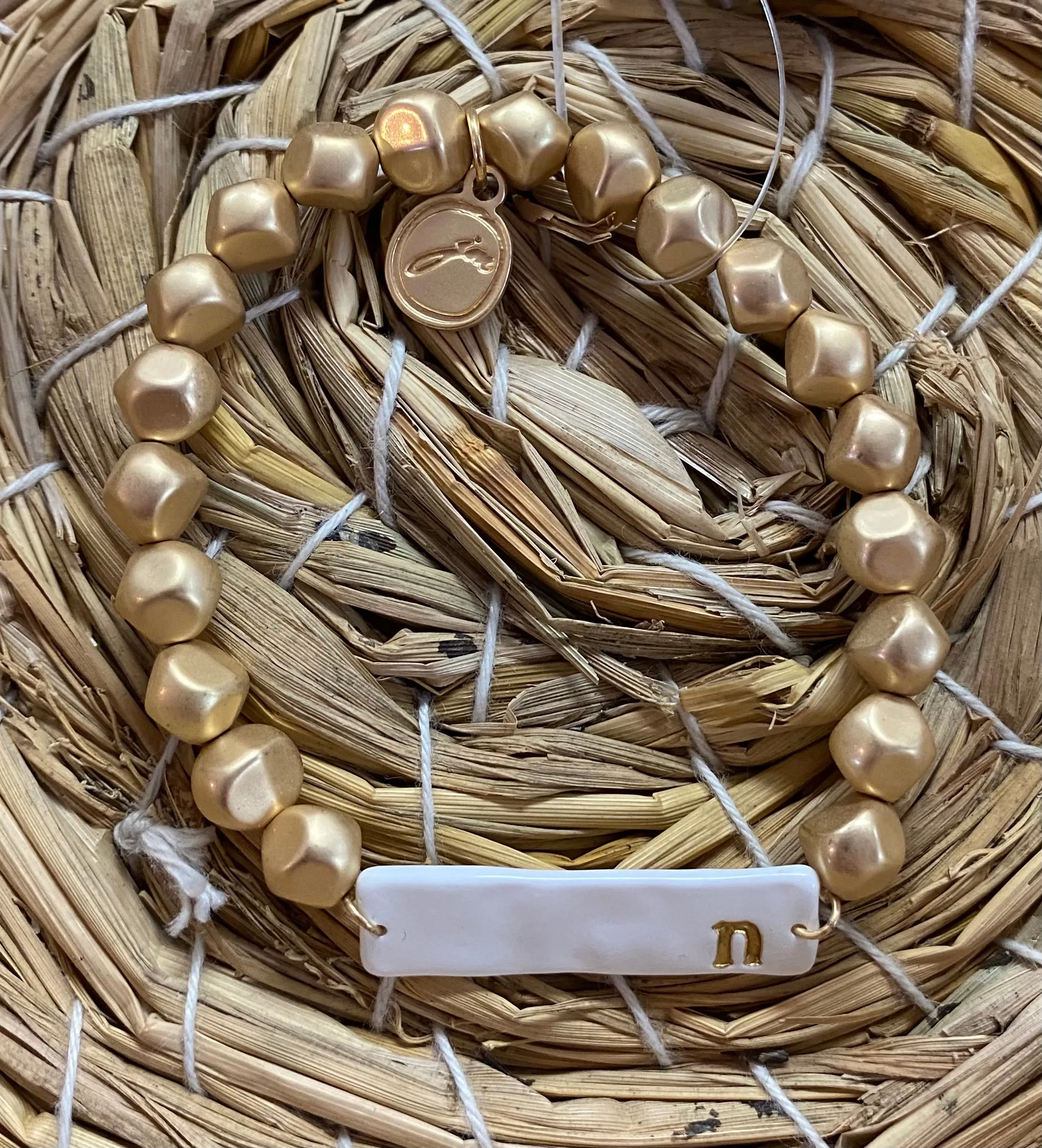 Color Initial Bracelet